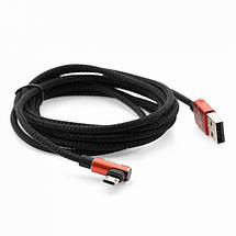 Кабель Micro USB Baseus MVP Elbow з кутовим коннектором для заряджання і передачі даних CAMMVP-B09 (Чорно-червоний, 1м), фото 3