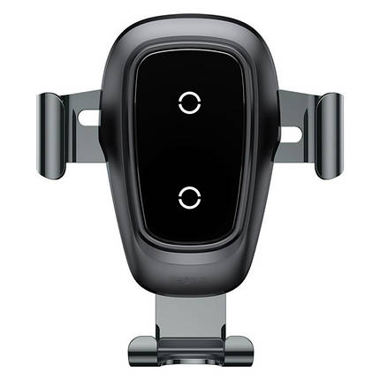 Автотримач для телефону з бездротовою зарядкою Baseus Metal Gravity Car Mount WXYL-B0A (Чорний), фото 2