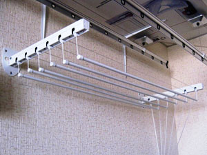 Сушилка 1.4 метра для белья настенно-потолочная усиленная на шесть прутьев - фото 5 - id-p60810307