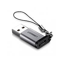 Перехідник-адаптер USB 3.0 до Type-C Ugreen US276 (Темно-сірий), фото 2