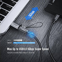 Перехідник-адаптер USB 3.0 до Type-C Ugreen US276 (Темно-сірий), фото 2