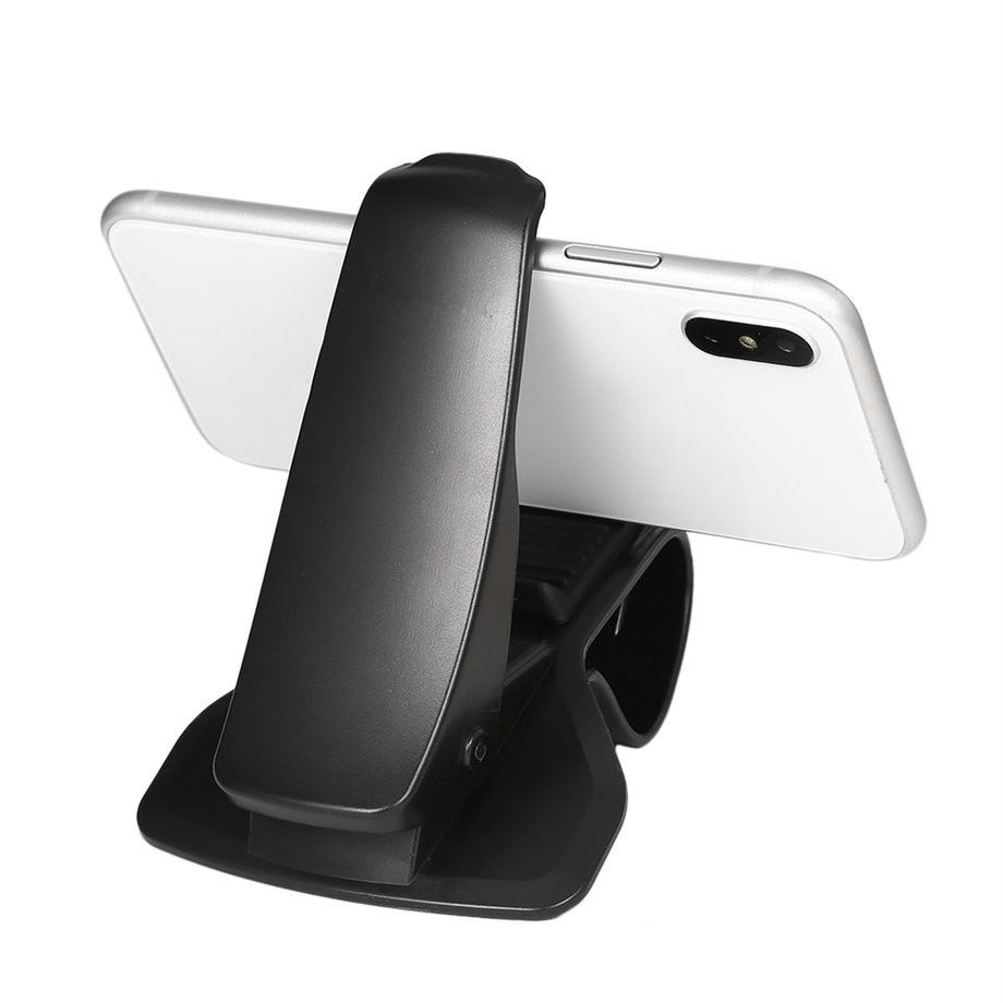 Тримач для смартфона/навігатора в машину на козирок приладової панелі (Чорний)