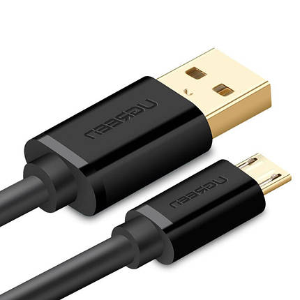 Кабель Micro Usb Ugreen US125 для заряджання і передачі даних (Чорний, 1.5 м), фото 2
