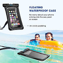 Чохол водонепроникний Mpow Floating Waterproof Case для мобільних телефонів або документів (Чорний), фото 3