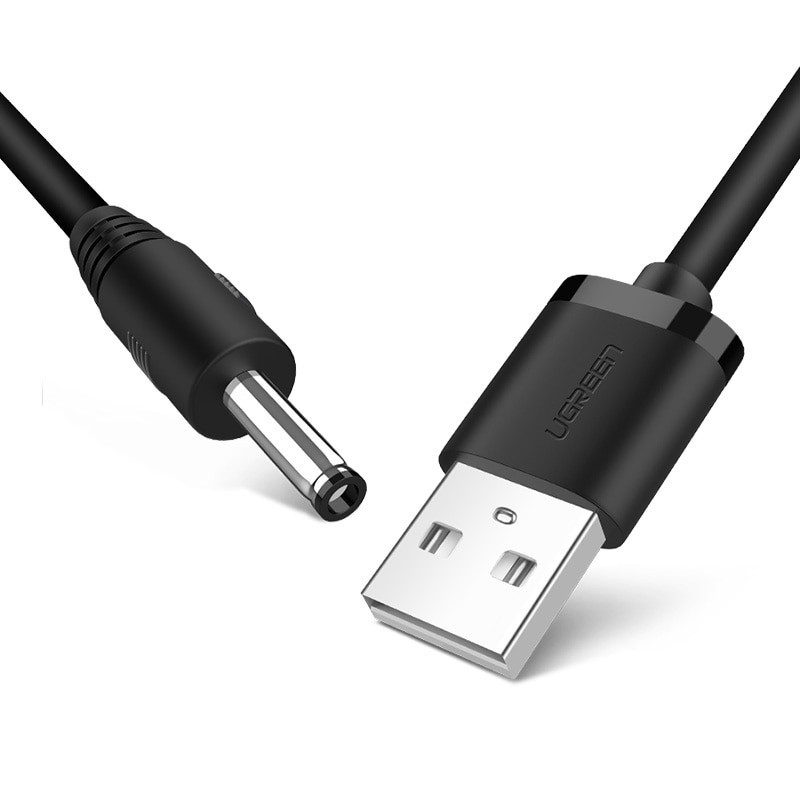 Кабель Ugreen USB 2.0 DC 3.5x1.35mm US277(10376) (Чорний, 1м)