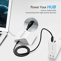 Кабель Ugreen USB 2.0 DC 3.5x1.35mm US277(10376) (Чорний, 1м), фото 3