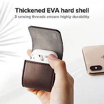 Шкіряний кейс-чохол для навушників AirPods Ugreen Case Cover for Apple AirPods LP170 60516 (Коричневий), фото 2