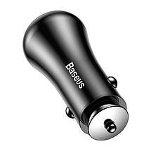 Автомобільний зарядний пристрій Baseus CCALL-GC01 Gentry series Dual-U QC3.0 18W (Чорне, два USB-порту), фото 2