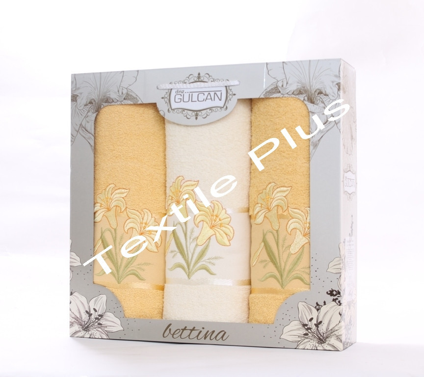 Рушники махрові 3 шт Gulcan Bettina