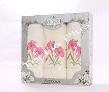 Рушники махрові 3 шт Gulcan Bettina, фото 4