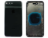 Корпус iPhone 8 Plus черный,с держателем SIM-карты,с боковыми кнопками OEM