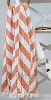 Плед микроплюш Barine Fishbone throw orange 125х170 см