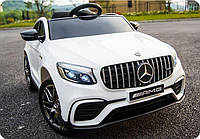 Детский электромобиль Джип M 4140 EBLR-1, Mercedes-Benz GLC 63S Coupe, 4 мотора, Кожаное сиденье, белый