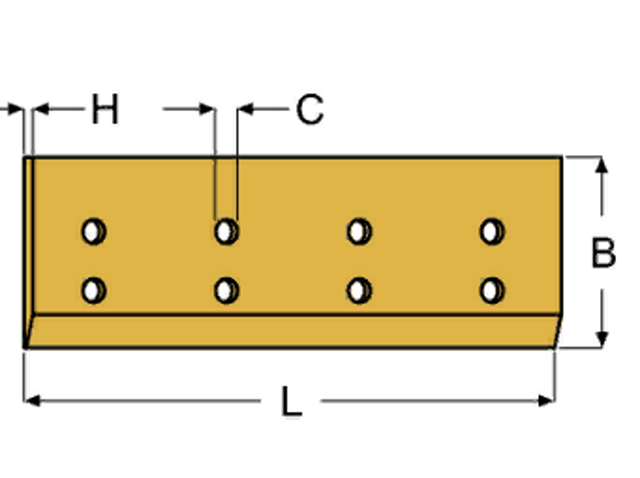 Ніж ковша (різальна крайка) 2328х150х20 мм Liebherr 9068431