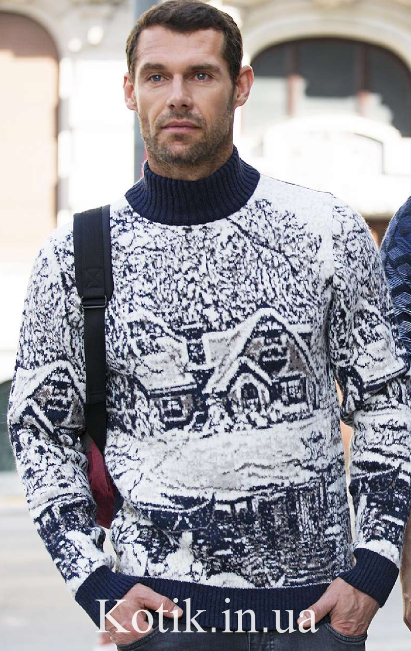Светр чоловічий Pulltonic Houses in the snow, фото 1