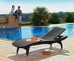 Шезлонг з штучного ротангу Pacific, беж УЦІНКА, фото 5