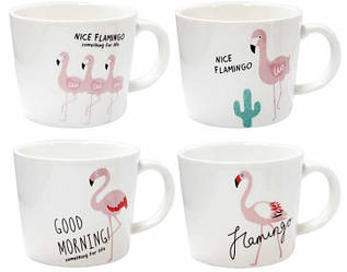 Чашка керамічна Рожевий фламінго 200 мл