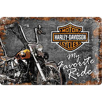 Табличка металлическая Harley-Davidson Favorite Ride | Nostalgic-Art 22174