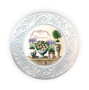 Декоративна полікерамична тарілка  Букет троянд 18 см прт02ф18