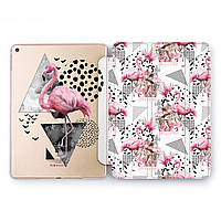 Чехол книжка, обложка для планшета Apple iPad (Розовый фламинго) Pro|Air|7.9|9.7|10.2|10.5|10.9|mini