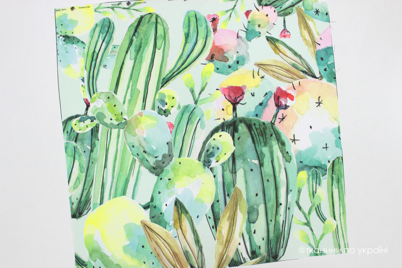 Панелька сатин Кактуси 40*40