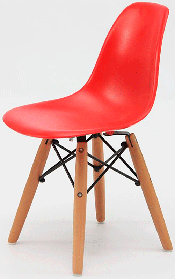 Дитячий стілець Kids Nik Eames DSW червоний 05, дизайн Charles&Ray Eames