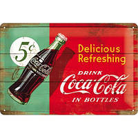 Табличка металлическая Coca-Cola - Delicious | Nostalgic-Art 22229