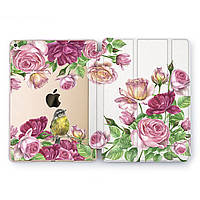 Чехол книжка, обложка для планшета Apple iPad (Садовые розы) Pro|Air|7.9|9.7|10.2|10.5|10.9|mini