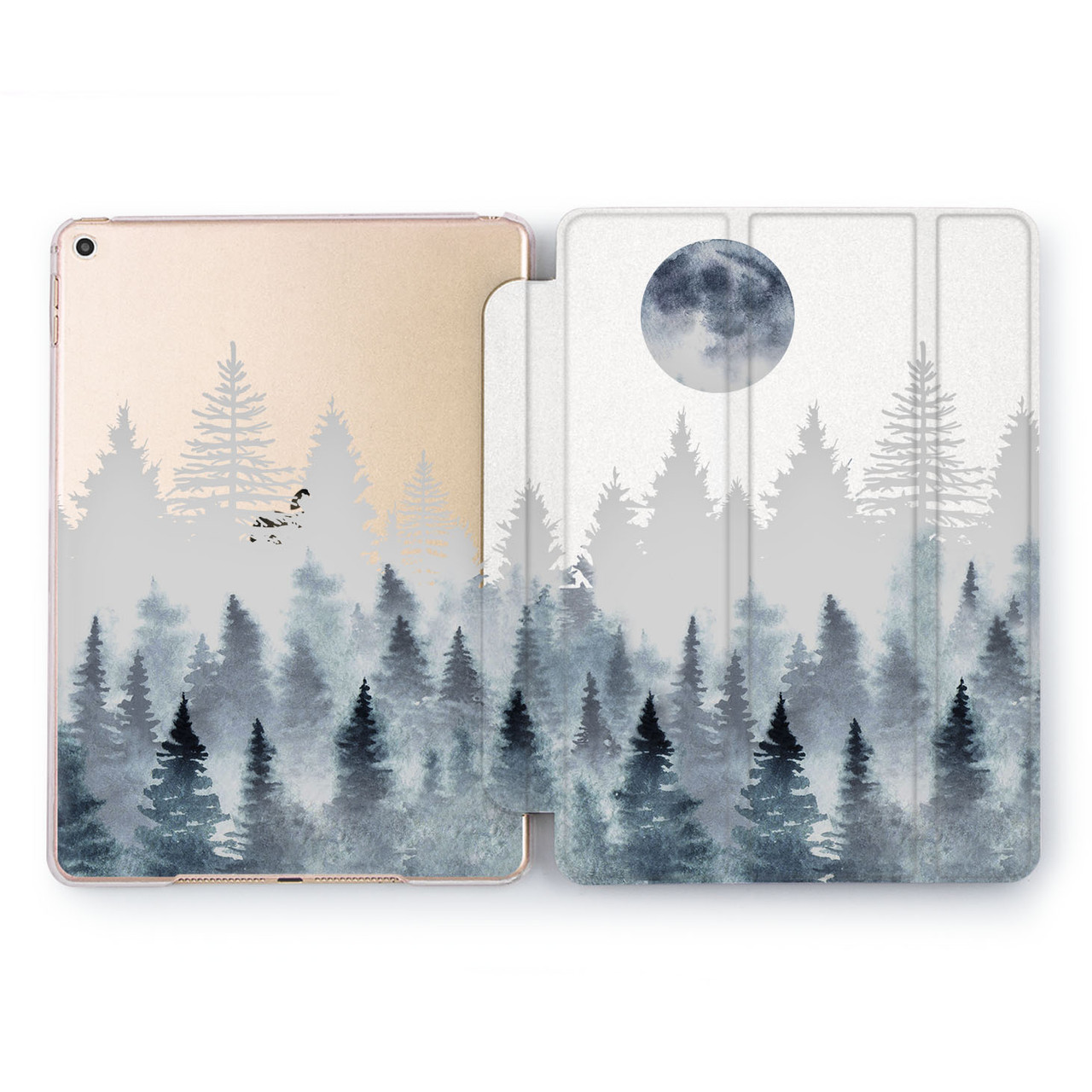 Чохол книжка, обкладинка для планшета Apple iPad (Туманний ліс) Pro|Air|7.9|9.7|10.2|10.5|10.9|mini