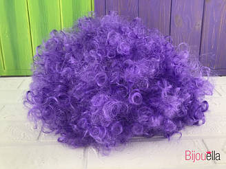Кучерявий короткий перуок для карнавалу на Хелловін, ранковик фіолетовий колір