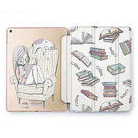Чохол книжка, обкладинка для планшета Apple iPad (Дівчинка з книгою) Pro|Air|7.9|9.7|10.2|10.5|10.9|mini
