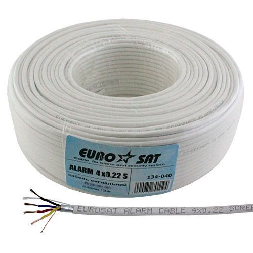 Кабель сигнальний ALARM 4х0,22 ССА в екрані Ціна за 100м