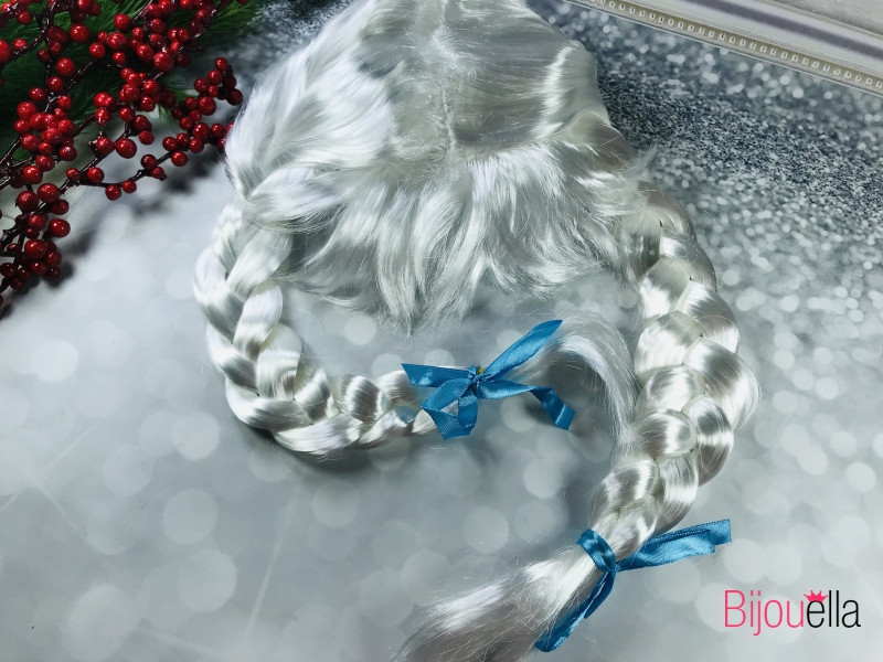 Новогодний парик 50 см Снегурочка с двумя косами на праздничные утренники, вечеринки или корпоративы - фото 1 - id-p1038608048