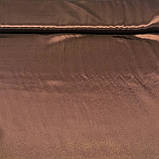 Атлас однотонний темно-коричневий, ширина 150 см, фото 2