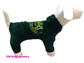 Комбінезон, костюм велюровий для собаки D-37.  Одяг для собак