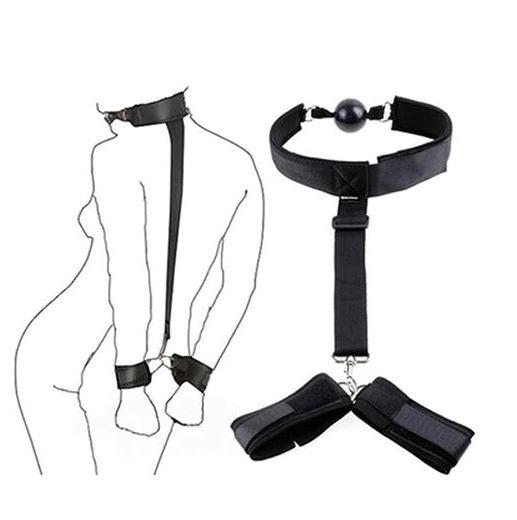 Фіксатори БДСМ Leggings для рук із кляпом, фото 1