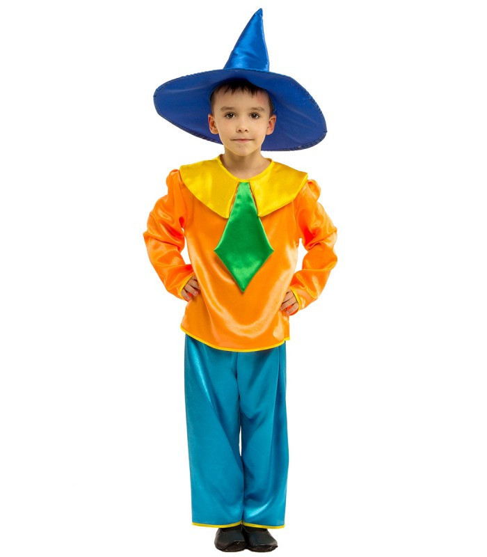 Детский новогодний костюм Незнайки с шляпой на утренник в садик или школу - фото 1 - id-p1038608677