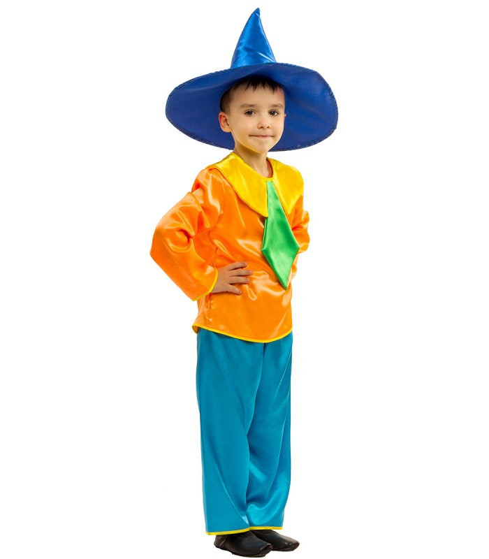 Детский новогодний костюм Незнайки с шляпой на утренник в садик или школу - фото 2 - id-p1038608677