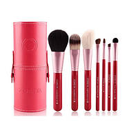 Набор кистей в тубусе ZOREYA Makeup Brush Set - 7 pc Красный