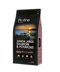 ТЕРМІН 07,2025 Корм Profine Dog Junior Large Breed Salmon & Potatoes (для цуценят великих порід, лосось) 15 кг