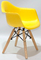 Дитяче крісло Kids Leon Eames DAW жовте 12 на дерев'яних У ногах, дизайн Charles&Ray Eames, фото 5