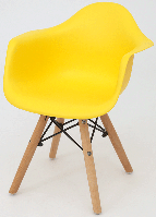 Дитяче крісло Kids Leon Eames DAW жовте 12 на дерев'яних У ногах, дизайн Charles&Ray Eames, фото 8
