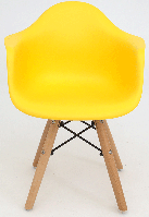 Дитяче крісло Kids Leon Eames DAW жовте 12 на дерев'яних У ногах, дизайн Charles&Ray Eames, фото 7