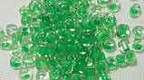 Бісер чеський. Преціоз. №7 Прозорий. Колір зелений, фарбований усередині, арт. 15, фото 2