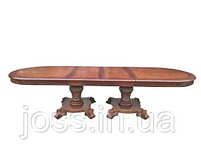 Комплект стіл овальний  розкладний із дерева, Кентукі, фото 2