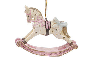 Ялинкова іграшка Символ року 2026 — Конячка-гойдалка, 8см