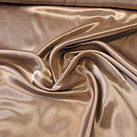 Атлас однотонний золотий, ширина 150 см