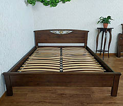 Ліжко двоспальне дерев'яне з масиву натурального дерева "Фантазія" від виробника, фото 2