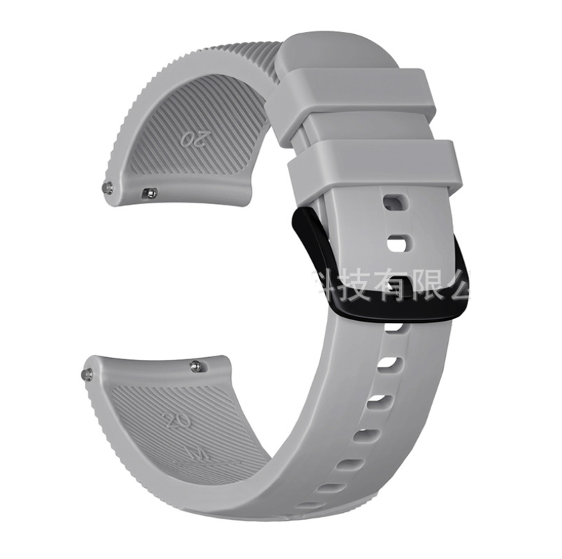 Силіконовий ремінець Half Strips для Xiaomi Amazfit Bip / Lite / 20 мм рифлений Сірий 2100P