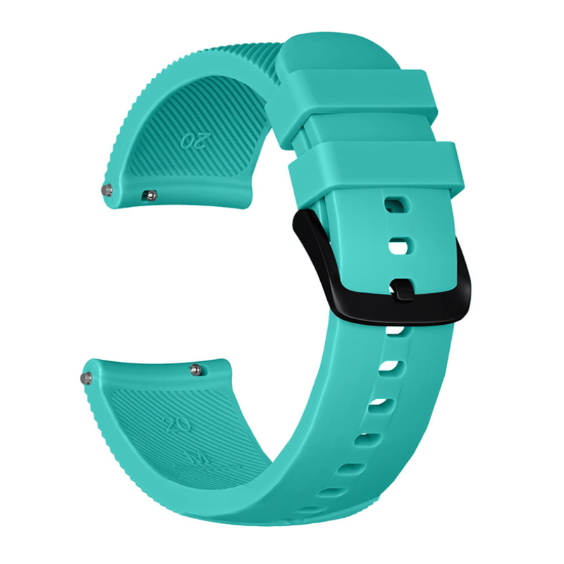 Силіконовий ремінець Half Strips для Xiaomi Amazfit Bip / Lite / 20 мм рифлений М'ятний 2100P